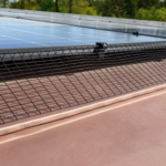 PIGEON GUARDING FITTED TO SOLAR PANELS