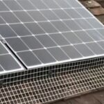 solar panel with pigeon proof mesh fitted by solar pigeon proofing service