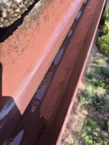Clean solar-side gutter following pigeon proofing and gutter cleaning at a property in Barnby Dun, Doncaster.