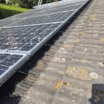 Solar panel pigeon proofing mesh installed by Solar Pigeon Proofing Service